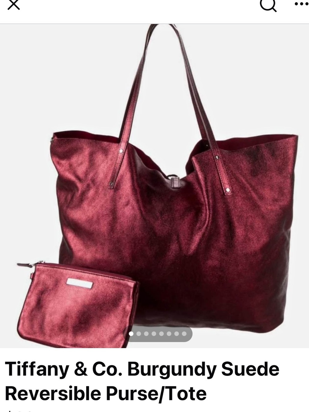 🔴🆑Authentic TIFFANY & CO Reservable Leather &Sued Ruby Red &Rustic Red Bag🆑🔴